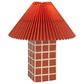 Creative Coop Zara Ceramic Table Lamp in Red, , large
