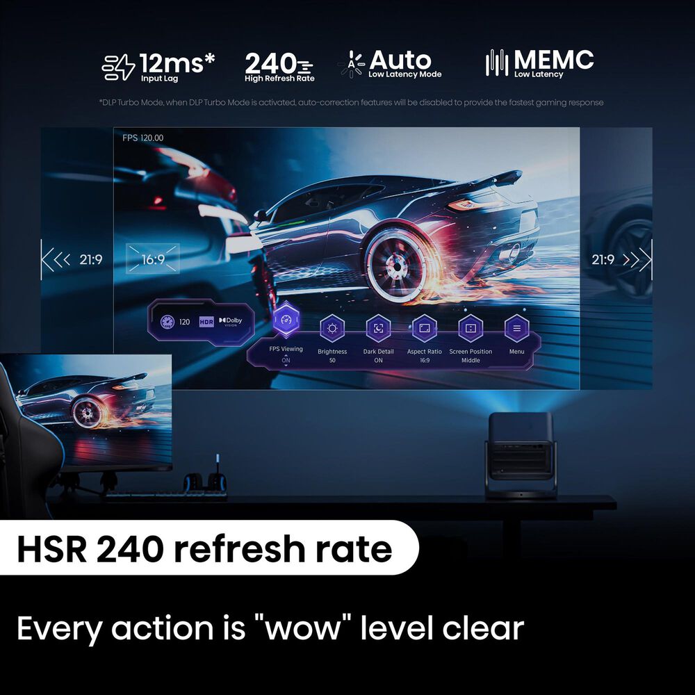Hisense C2 Triple Laser Smart Lifestyle Projector in Silver, , large