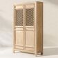 Jennifer Taylor Home Arden 83" 2-Door Tall Bookcase Storage Cabinet in Heritage Light Natural Brown, , large