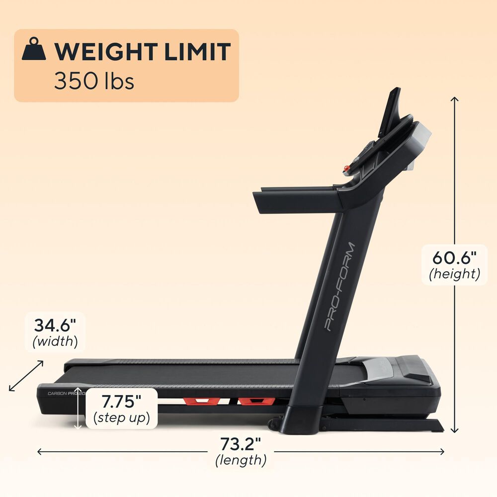 ProForm Carbon Pro 2000 Folding Treadmill with iFIT, , large