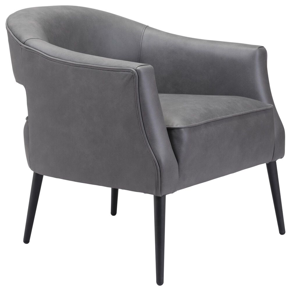 Zuo Modern Berkeley Accent Chair in Vintage Gray and Gold, , large