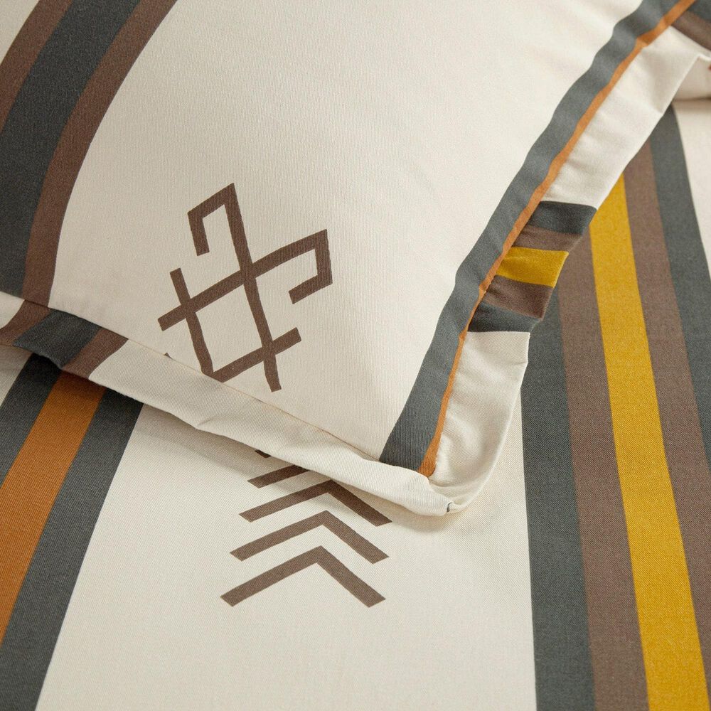 HiEnd Accents Toluca Canvas 3-Piece Super King Duvet Cover Set, , large