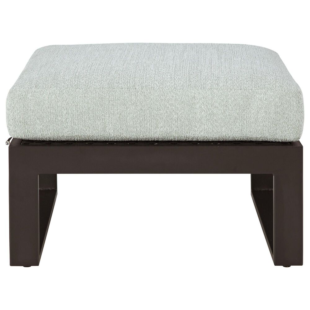 Ashley Beachloft Patio Ottoman with Gray Cushion in Black, , large