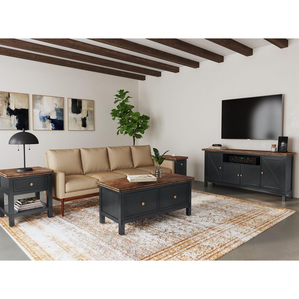 A-America Stormy Ridge End Table in Chickory and Slate Black, , large