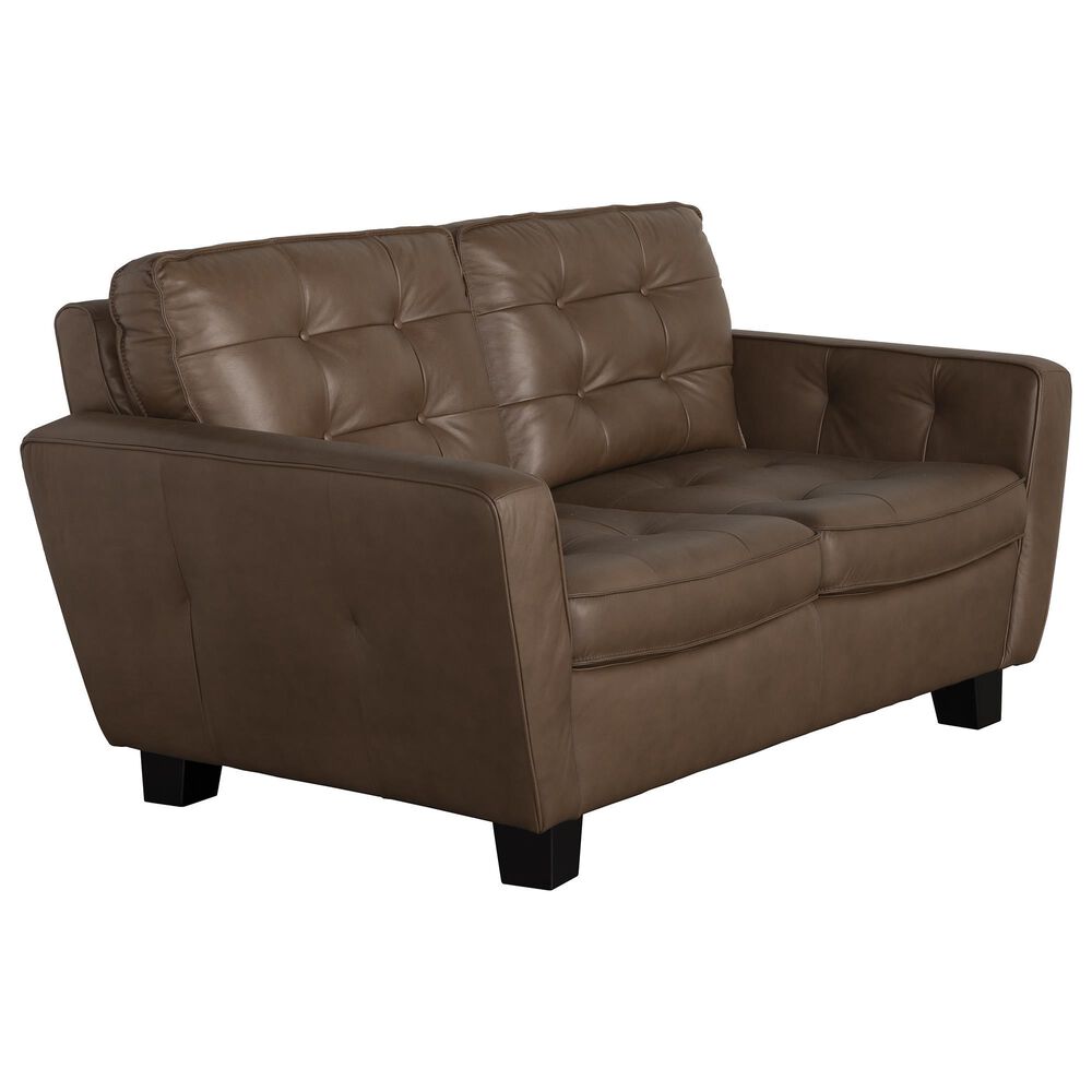 Chateau D&#39;ax Leather Stationary Loveseat in Aline Africa, , large