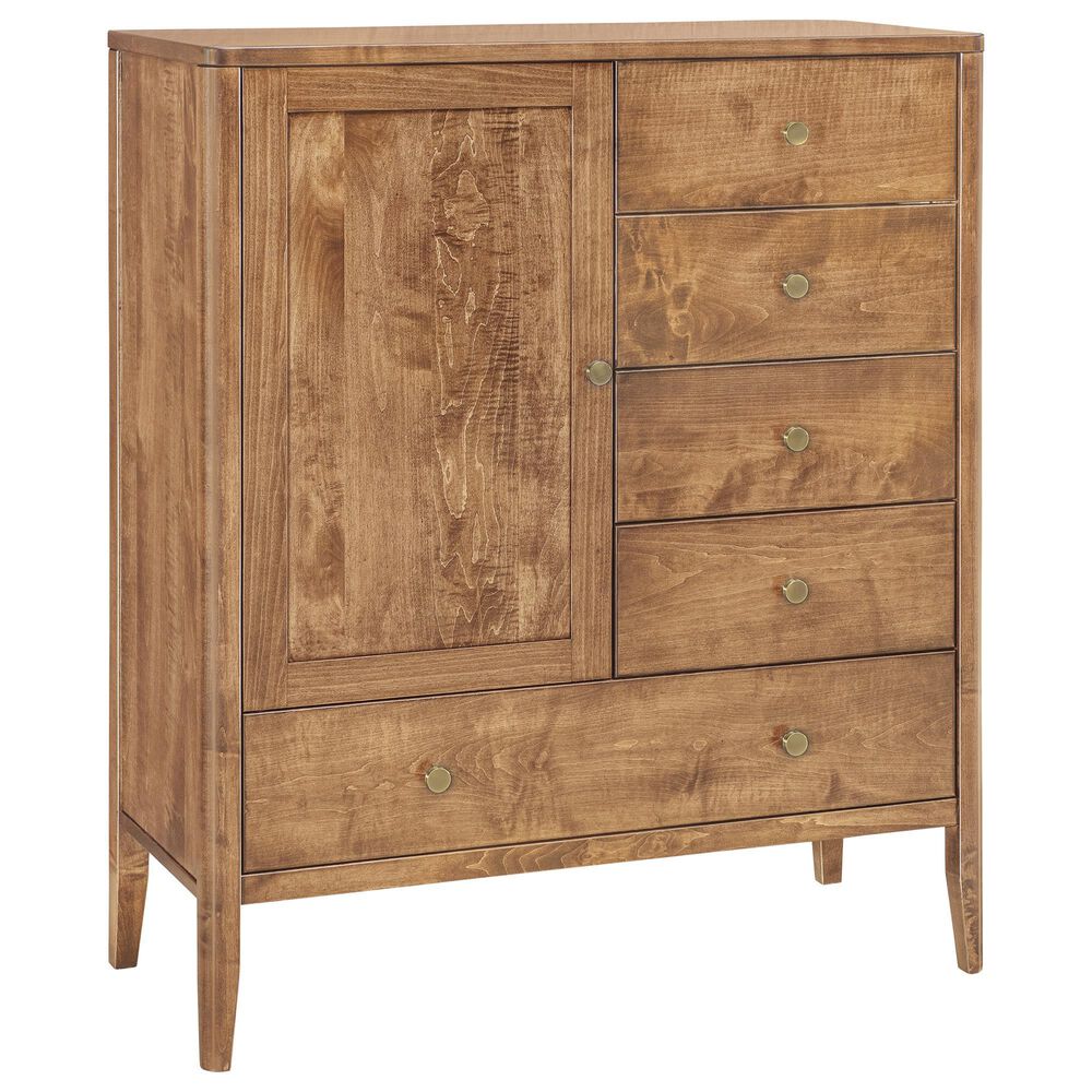 Archbold Furniture Warren 5 Drawer 3 Shelf Chifforobe in Harvest, , large