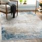 Surya Solar 12" x 15" Sky Blue, Dark Blue, Saffron, White, Gray and Charcoal Area Rug, , large