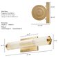 Hunter Holly Grove 18" 2-Light Vanity with Clear Shade in Alturas Gold, , large
