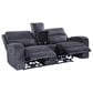 Steve Silver Lovell Power Console Loveseat in Charcoal, , large