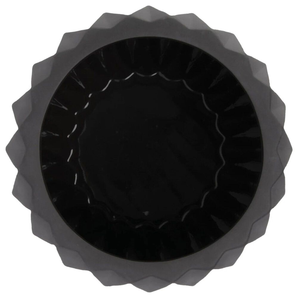 Creative Coop Round Fluted Planter in Matte Grey, , large