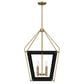 Quoizel Abbeville 4-Light Pendant Ceiling Light in Earth Black and Gold, , large
