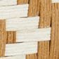 Maple and Jade 2-Piece Handmade Woven Zig Zag Storage Decorative Box Set in Matte Brown and Cream, , large