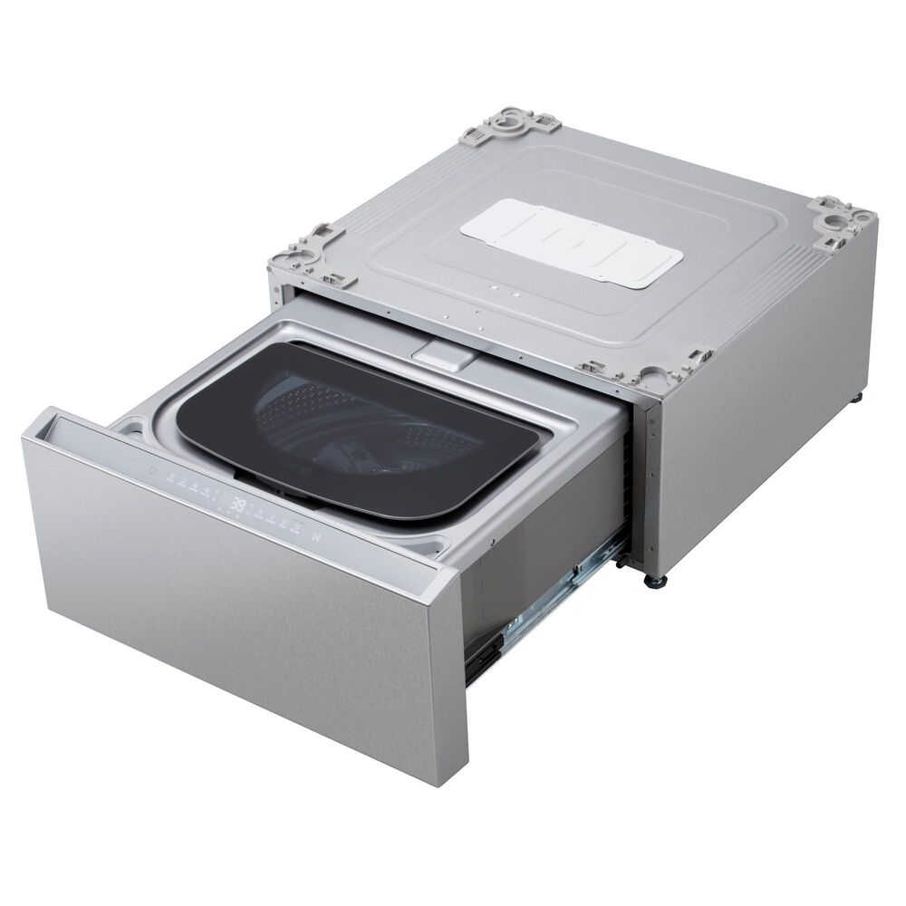 LG 29&quot; 1.0 Cu. Ft. SideKick Pedestal Washer in Brushed Platinum Steel, , large