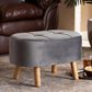 Baxton Studio Simone Ottoman in Grey/Natural, , large