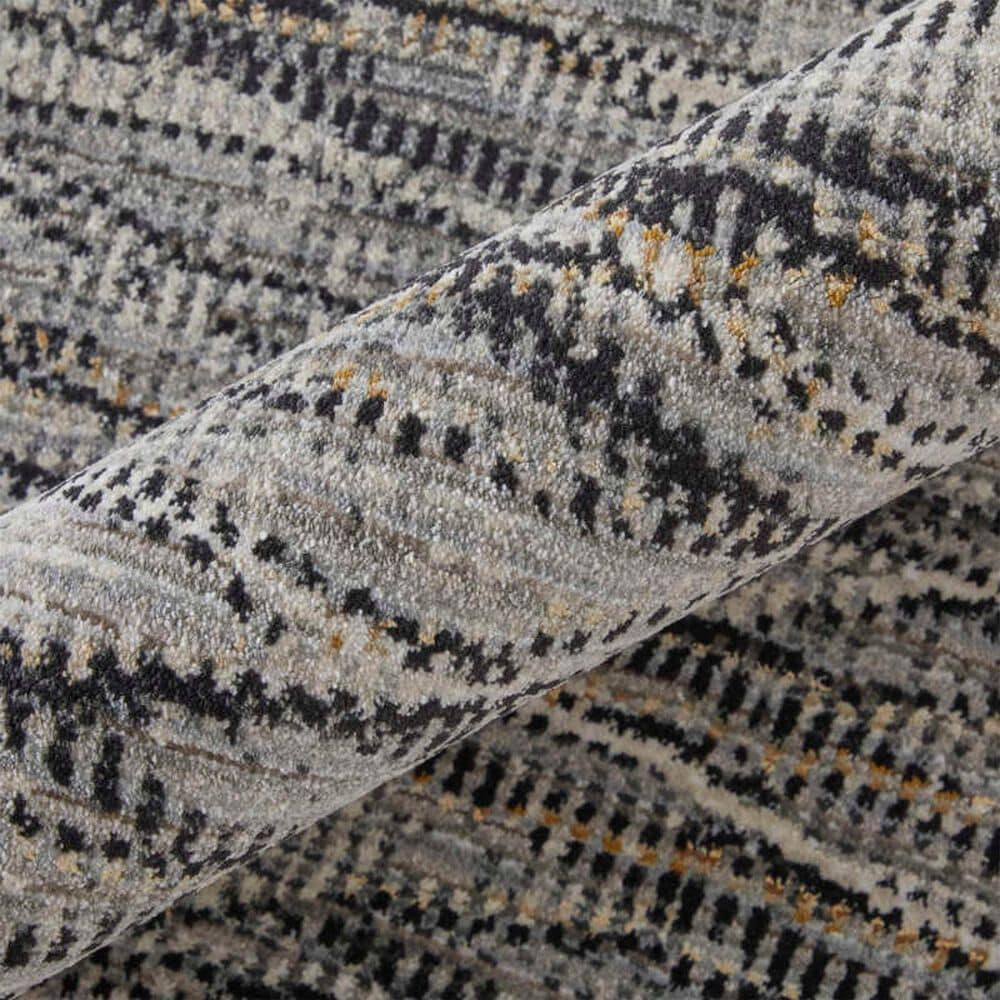 Feizy Sonora 2&#39;6&quot; x 7&#39;3&quot; Gray and Charcoal Runner, , large