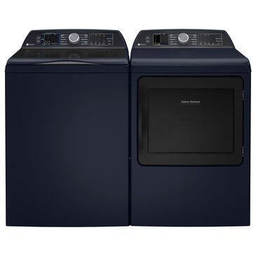 GE Profile 5.3 Cu. Ft. Top Load Washer with Agitator and 7.3 Cu. Ft. Smart Gas Dryer in Sapphire Blue , , large