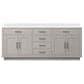 Lexora Home Abbey 80" Double Bathroom Vanity in White Oak with 2 cm White Quartz Top and Rectangular Sinks, , large