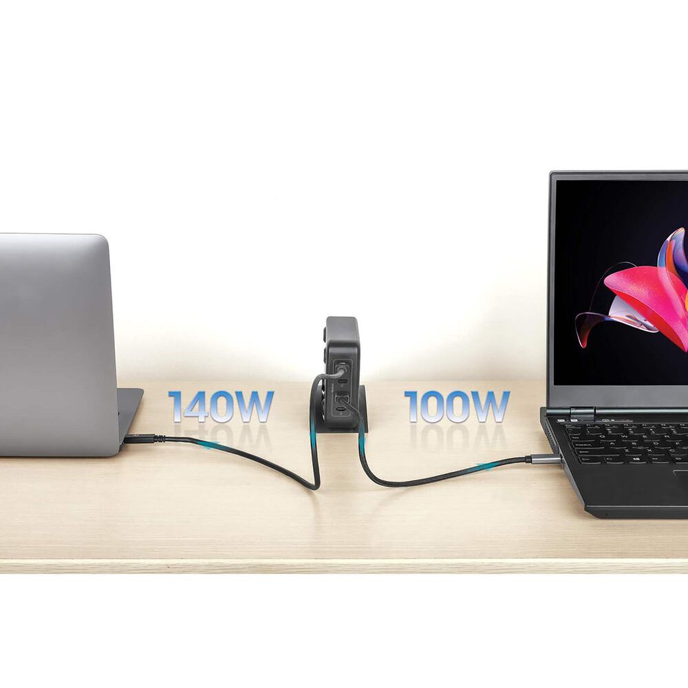 Manhattan 4-Port GaN USB Power Delivery Charging Station in Black, , large