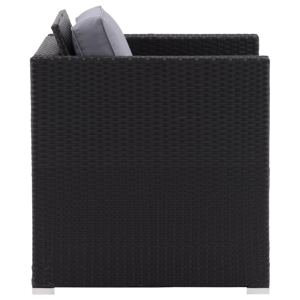 CorLiving Parksville Patio Sectional Armchair in Black/Ash Gray, , large