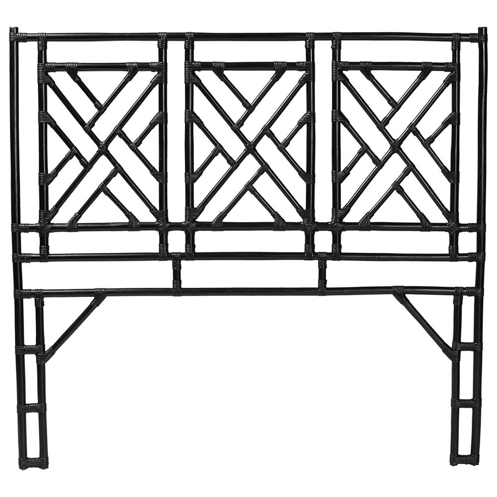 Baxton Studio Karavo Queen Standalone Headboard in Black, , large