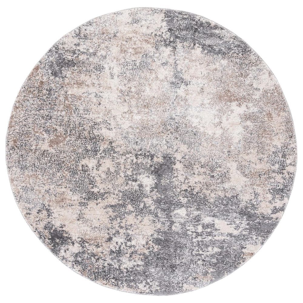 Safavieh Aston 3" Round Grey Area Rug, , large