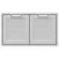 Hestan 36" Outdoor Double Storage Doors in Stainless Steel, , large