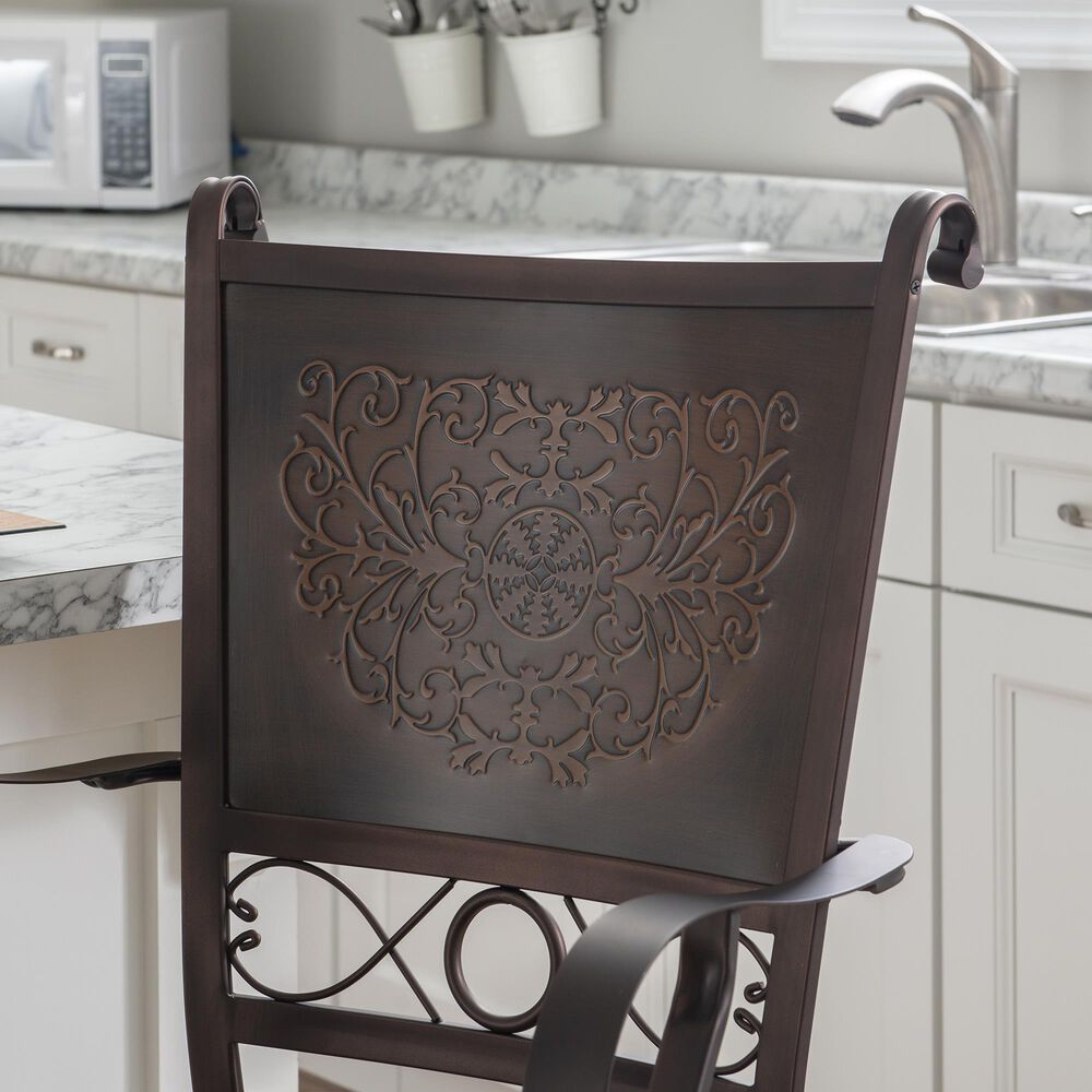 Linon Home Decor Beatrix Swivel Counter Stool in Bronze, , large
