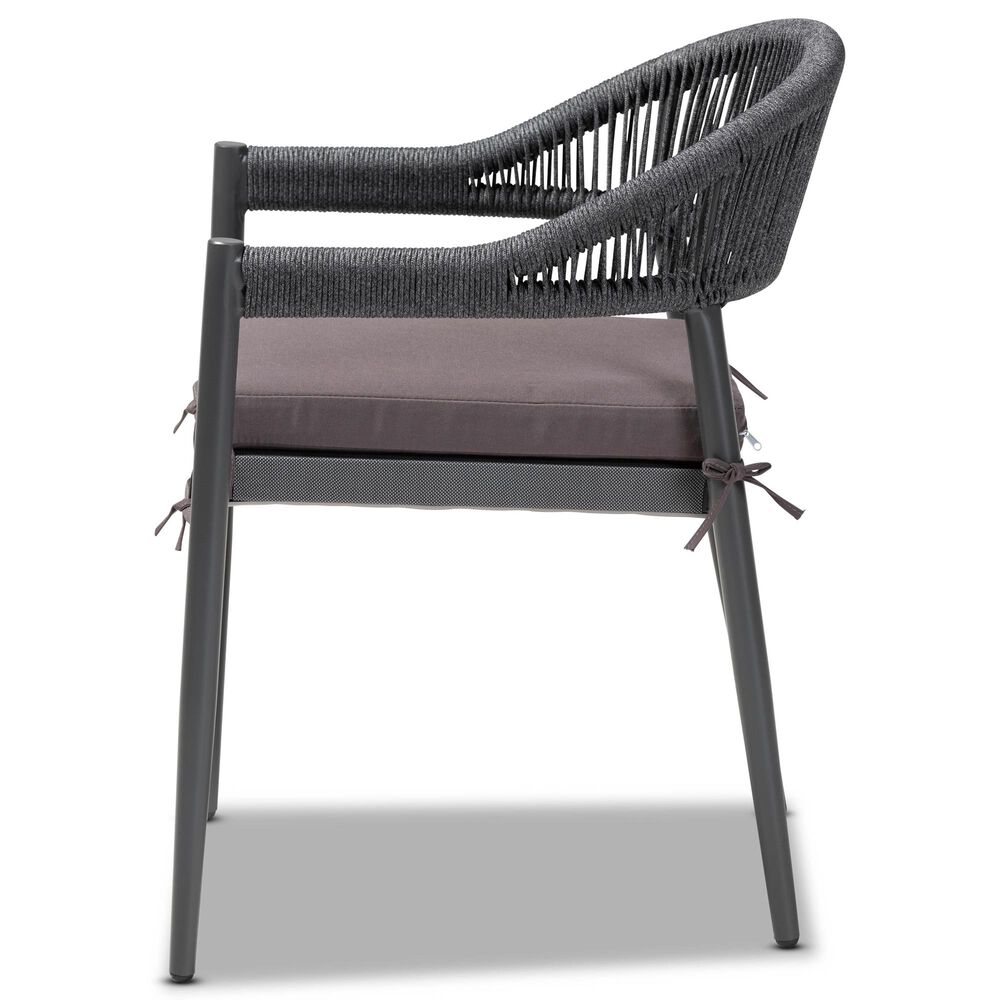 Baxton Studio Wendell Patio Dining Chair in Grey, , large