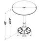 Coaster Oswego Round Bar Table in Dark Russet and Antique Bronze - Table Only, , large