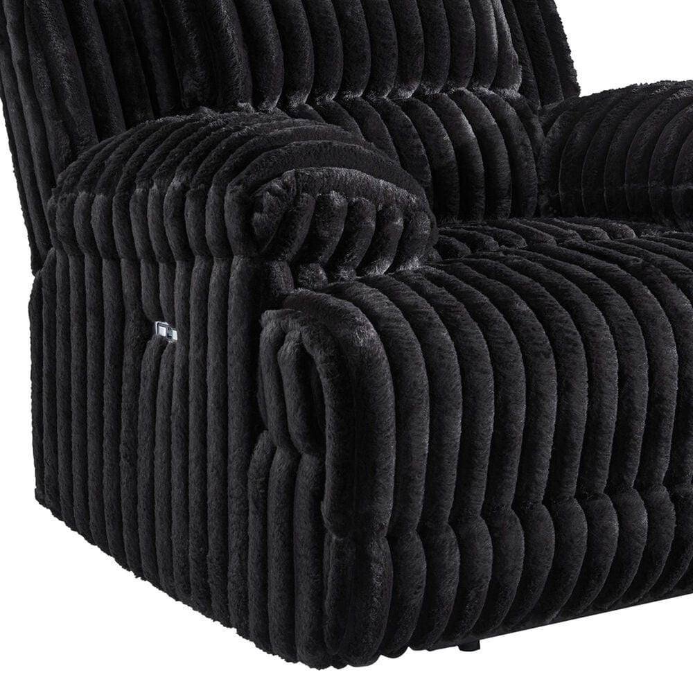 Ashley Rhines Falls Zero Wall Power Recliner in Onyx, , large