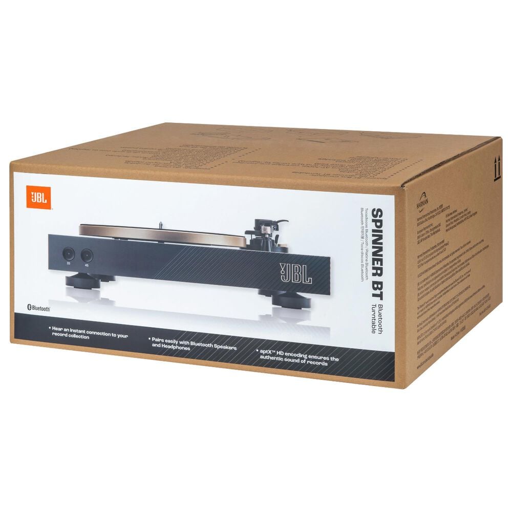 JBL Spinner Turntable with Bluetooth Connectivity in Black and Orange, , large