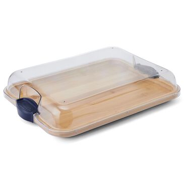 Lifetime Brands Build-a-Board Bamboo Cutting Board with Locking Lid in Natural and Clear, , large