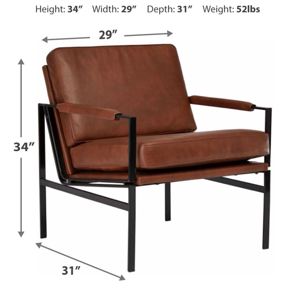 Ashley Puckman Leather Accent Chair in Brown, , large