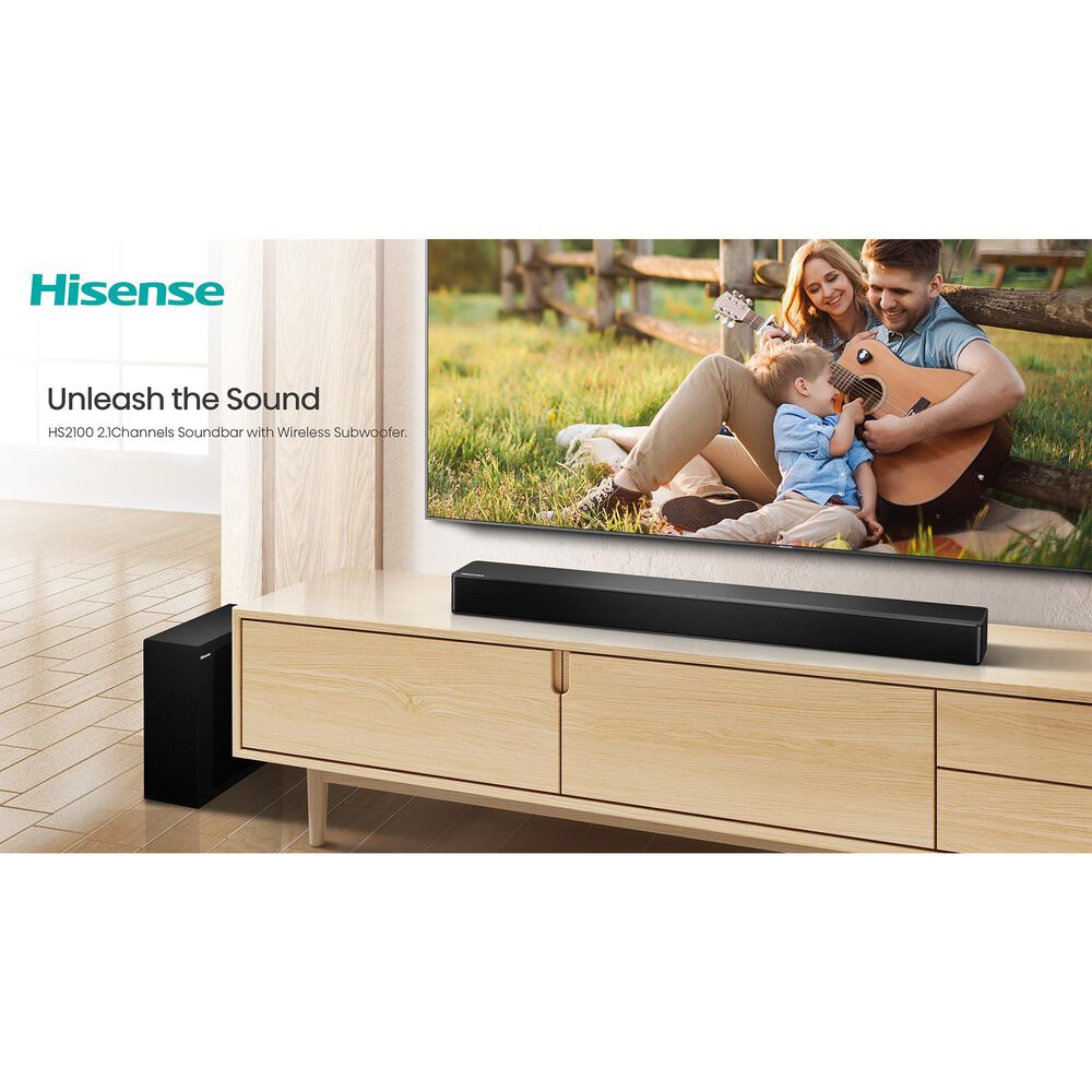 Hisense HS2100 2.1 CH Soundbar with Wireless Subwoofer, , large