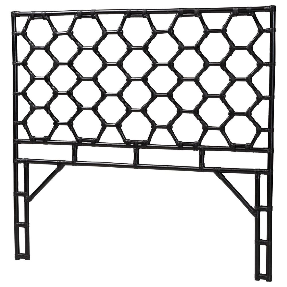 Baxton Studio Revonda Queen Standalone Headboard in Black, , large