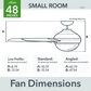 Hunter Midtown 48" Ceiling Fan with LED Lights in Matte Black, , large