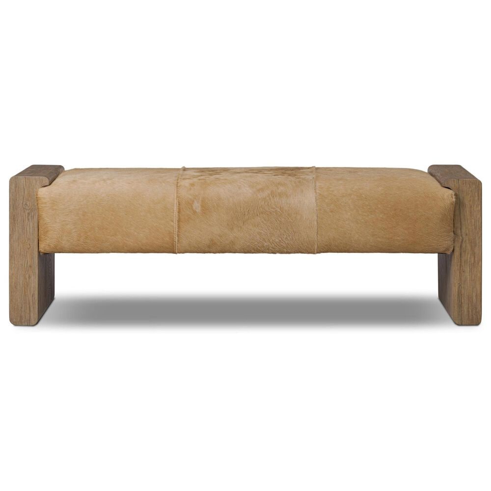 Four Hands Knox Accent Bench in Light Hair, , large