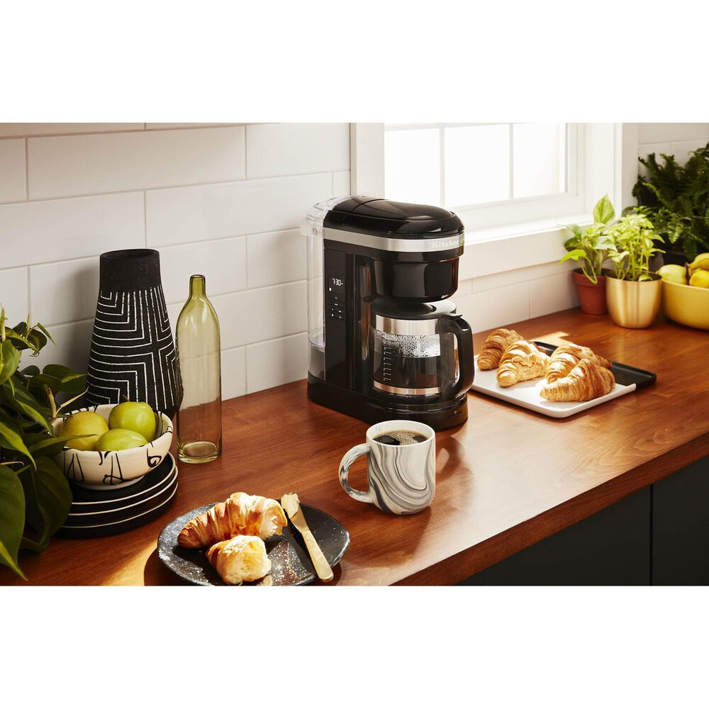 KitchenAid 12 Cup Drip Coffee Maker with Spiral Showerhead in Onyx Black, , large