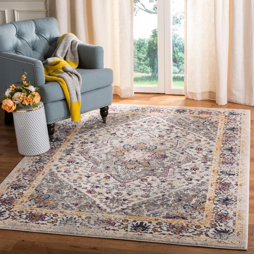 Safavieh Evoke EVK288A 3&#39; x 5&#39; Ivory and Grey Area Rug, , large