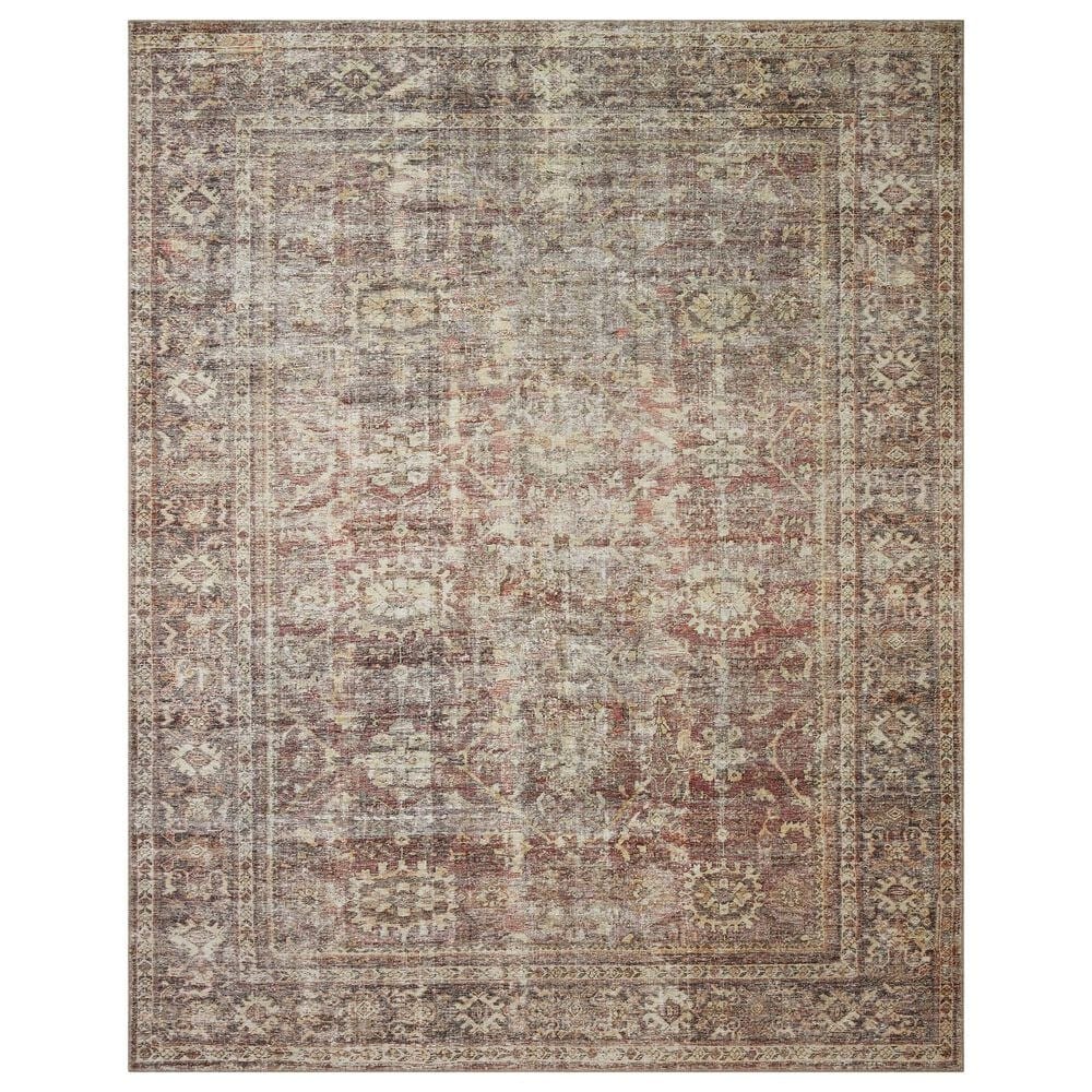Amber Lewis x Loloi Georgie 5" x 7"6" Bordeaux and Antique Area Rug, , large