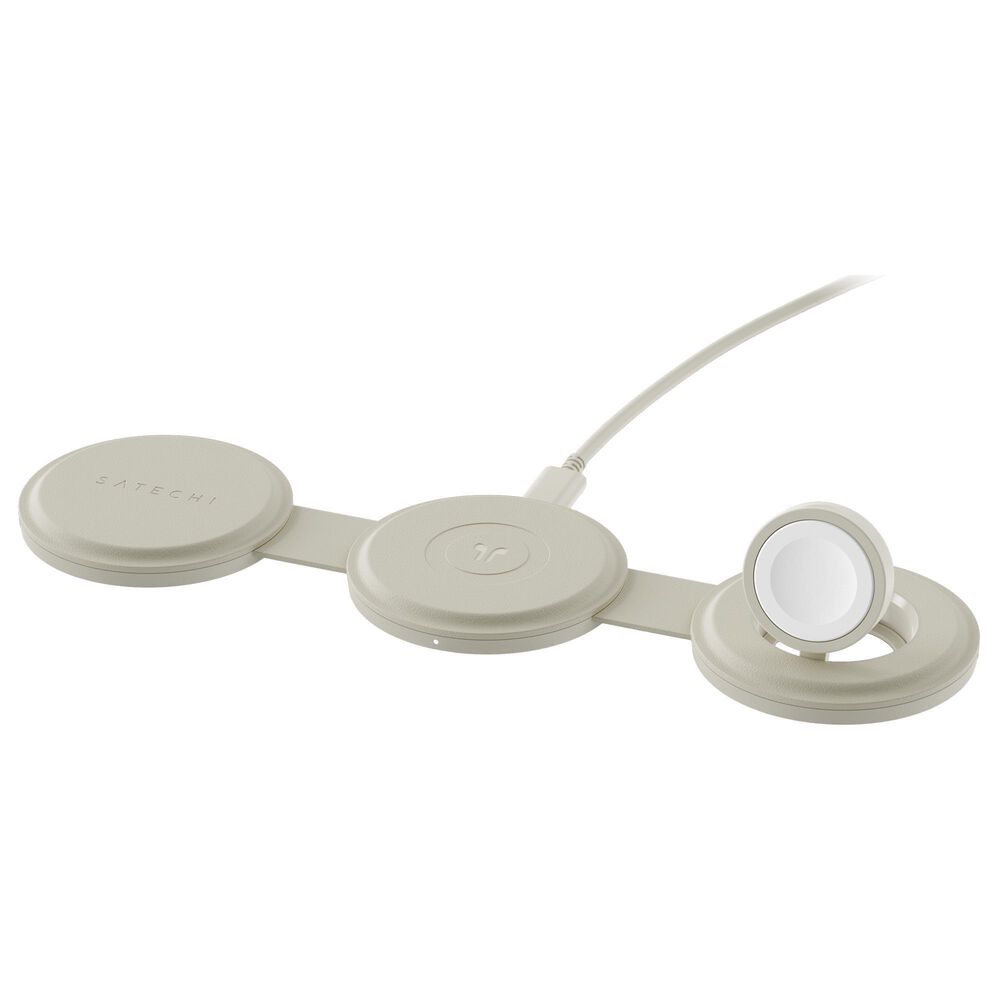 Satechi OntheGo 3-in-1 Wireless Charger in Sand, , large