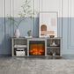 HOMLUX 59" Fireplace TV Stand in French Oak Grey, , large