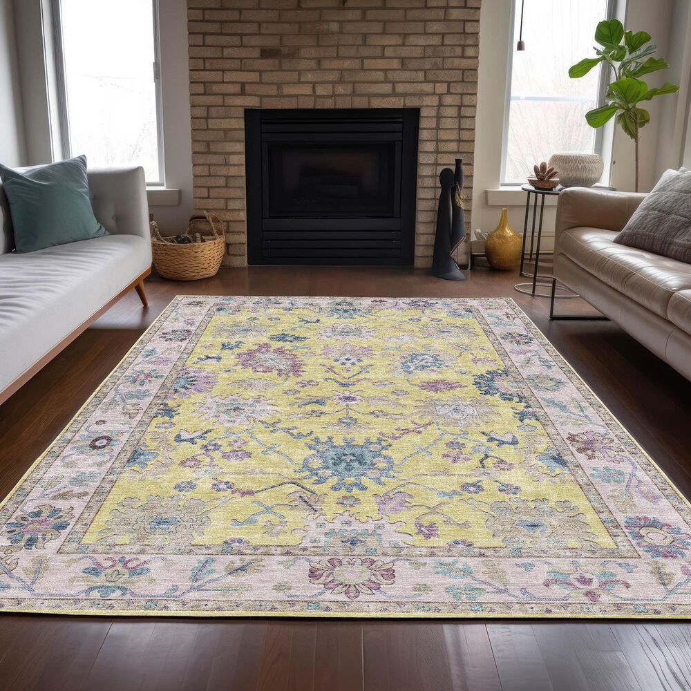 Dalyn Rug Company Hatay H7 10&#39; x 14&#39; Yellow Area Rug, , large