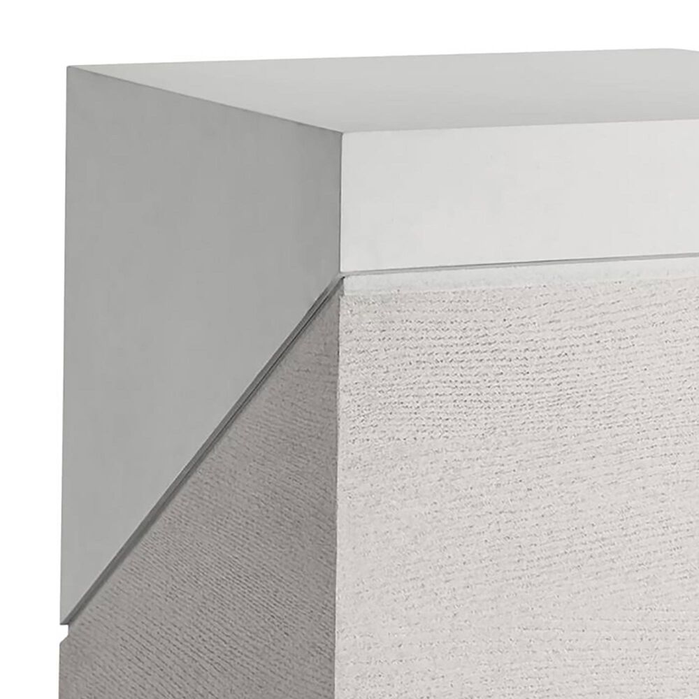 Bernhardt Ellison Square Side Table in Sandblasted White and Adobe, , large