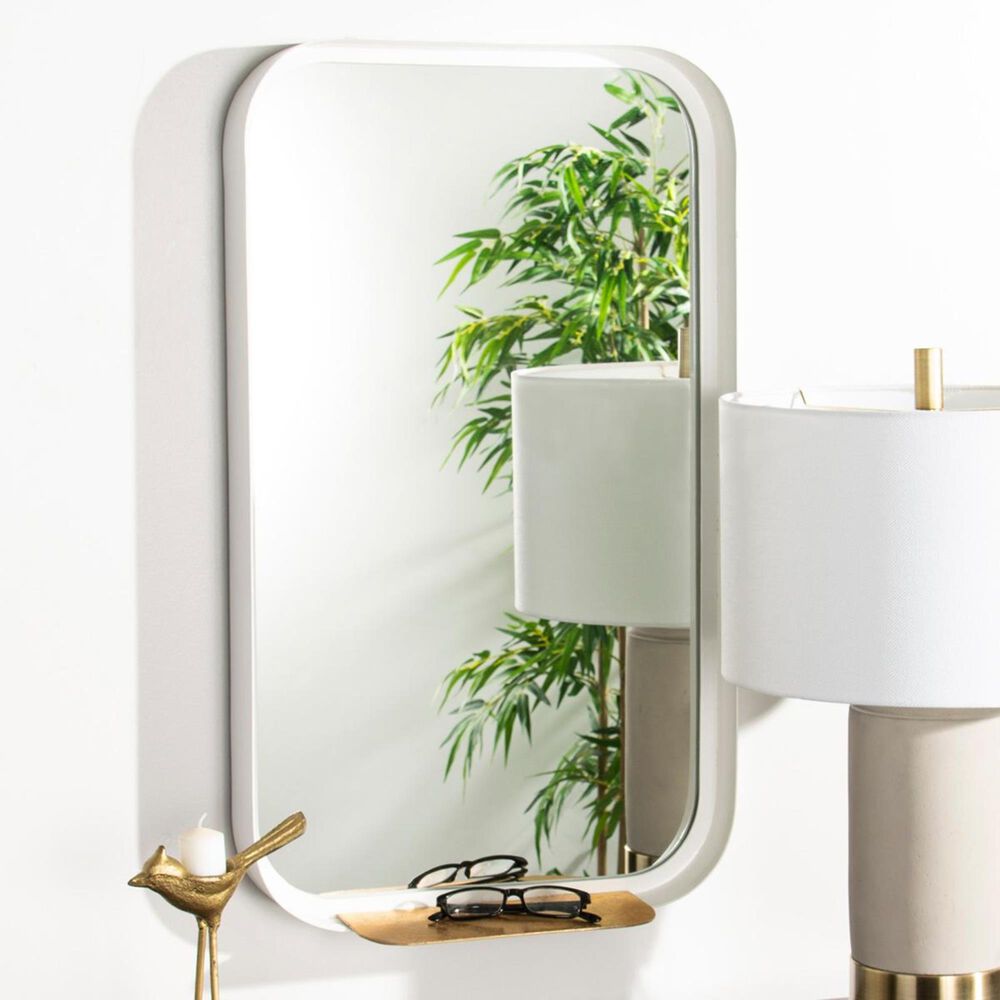 Safavieh Amabel Ledge Mirror in Gold/White, , large