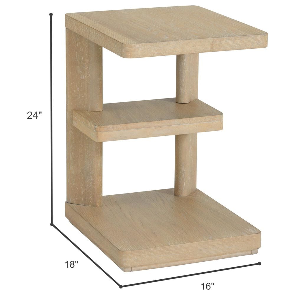 Golden Wave Furniture Pacific Grove Chairside Table in Sand Dune, , large