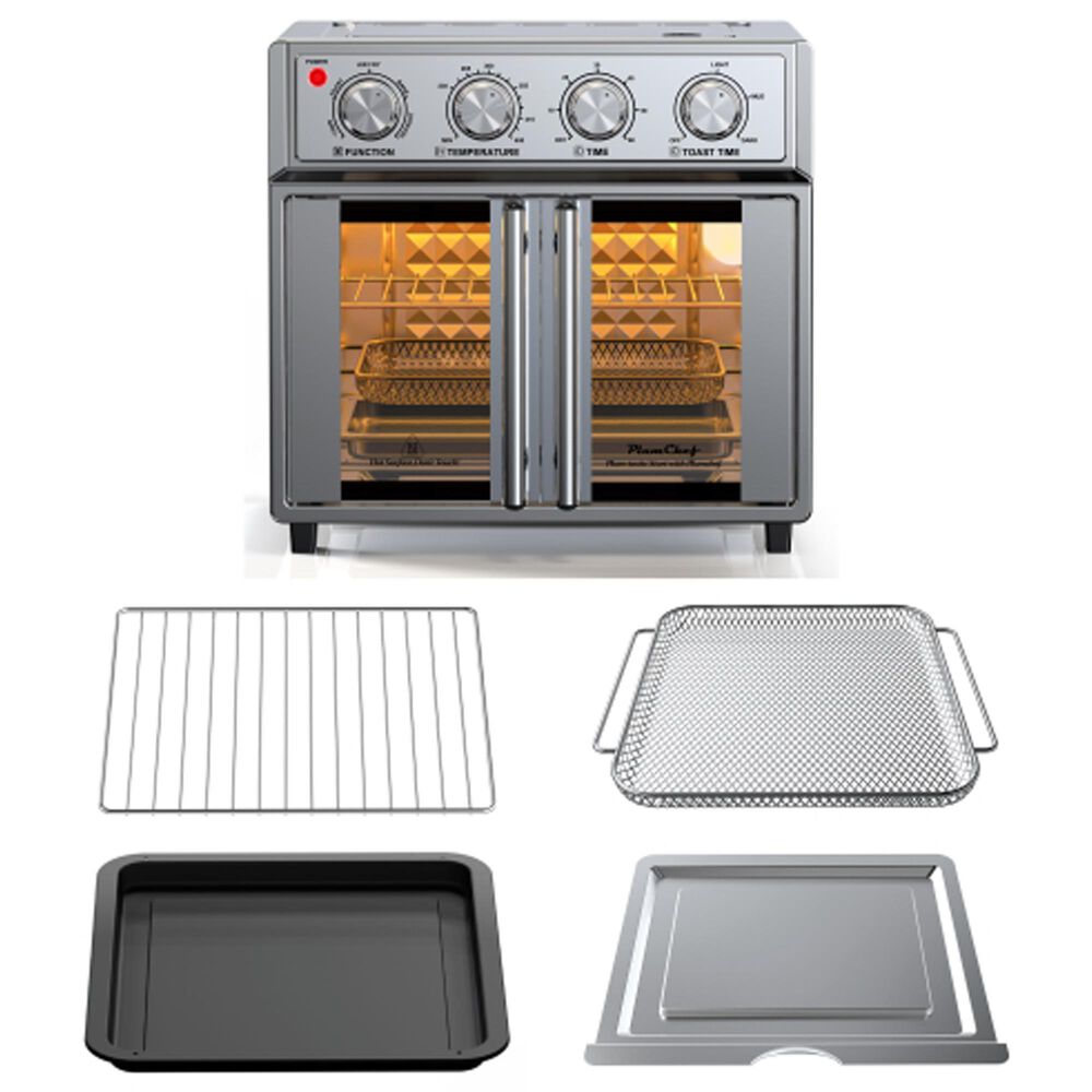 HOMLUX 26 Qt Extra-Large Air Fryer Toaster Oven in Silver, , large