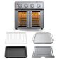 HOMLUX 26 Qt Extra-Large Air Fryer Toaster Oven in Silver, , large