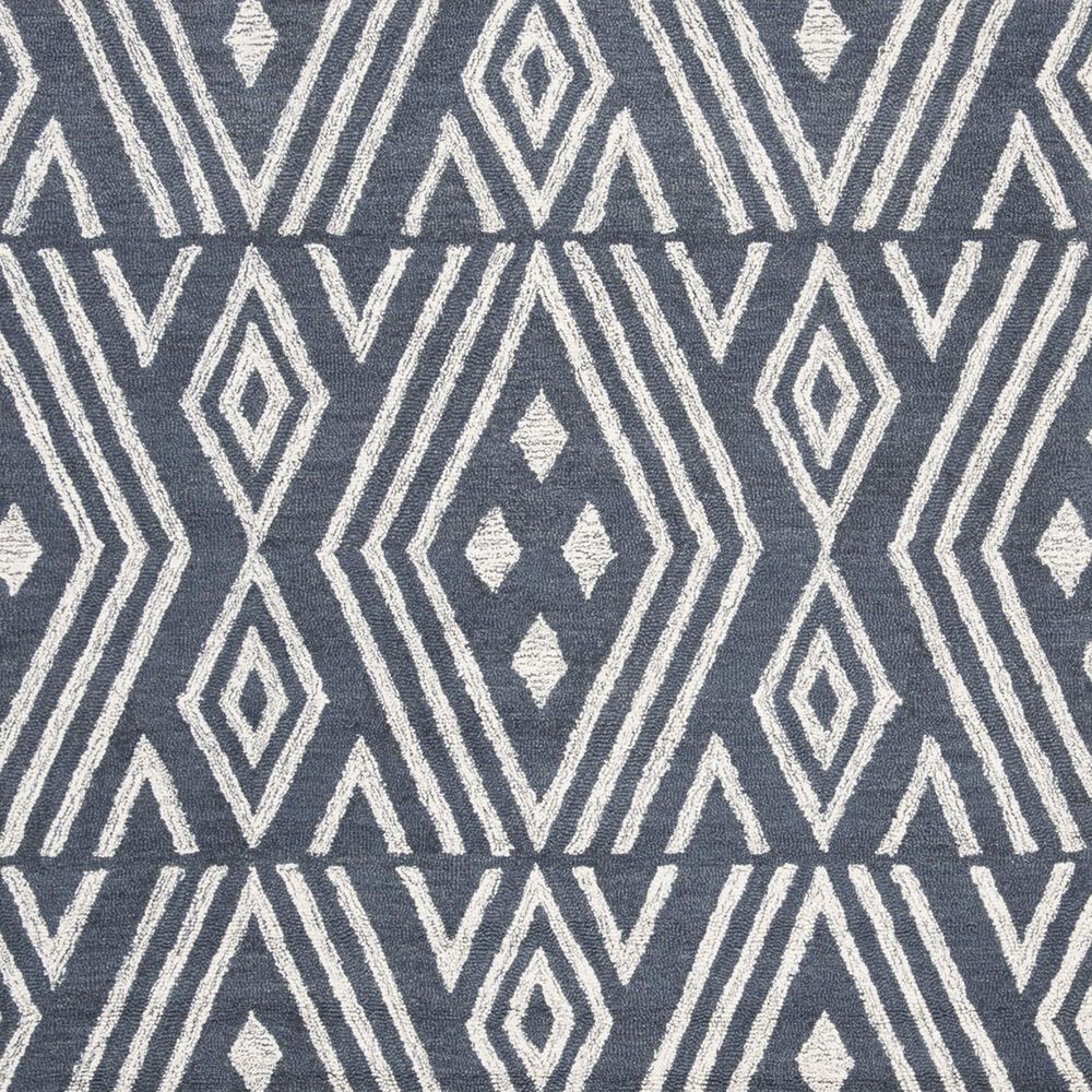 Safavieh Micro-Loop 5&#39; Round Navy and Blue Area Rug, , large