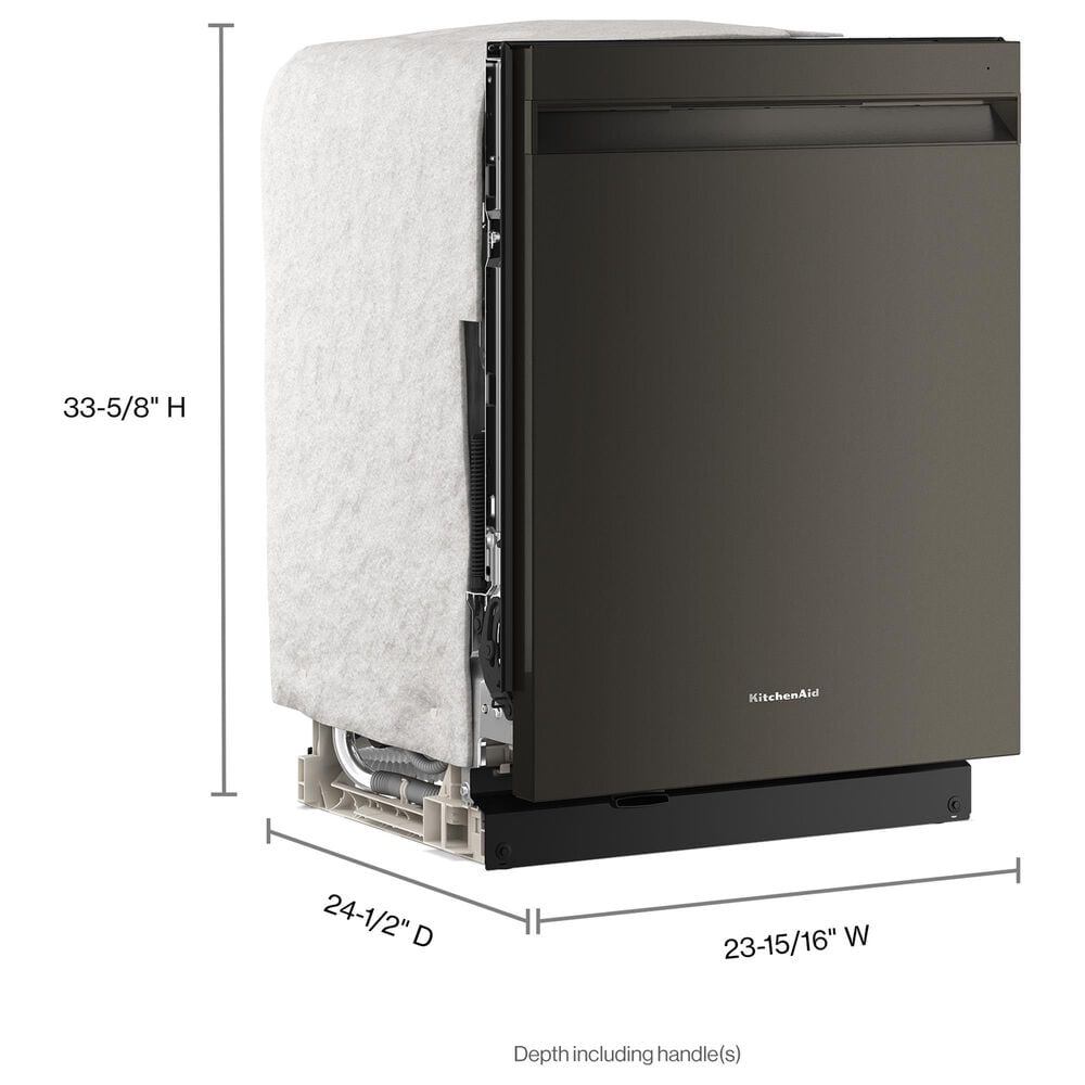 KitchenAid 24&quot; Max Jets Third Rack Dishwasher with Advanced ProDry System and Pocket Handle in Black Ore, , large